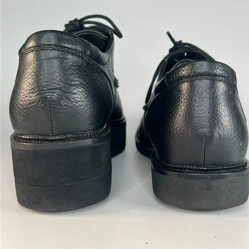 Apex Uneven Legs Lexington Black Leather Oxford Dress Shoes Men 9.5 NWOT